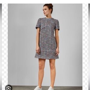 Ted Baker Multicolor Tweed Mini Dress